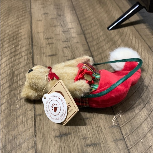 Boyds Bears Tan and Red Plush Bear - Picture 3 of 7